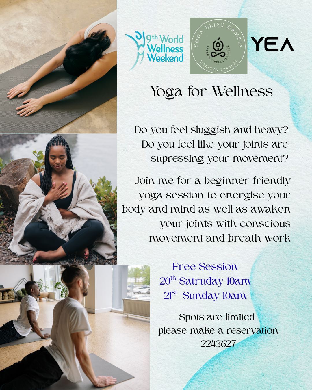 Yoga for Wellness Sunday 21st