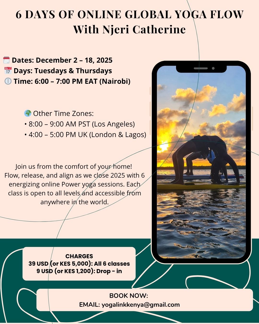 6 Days of ONLINE Global YOGA Flow